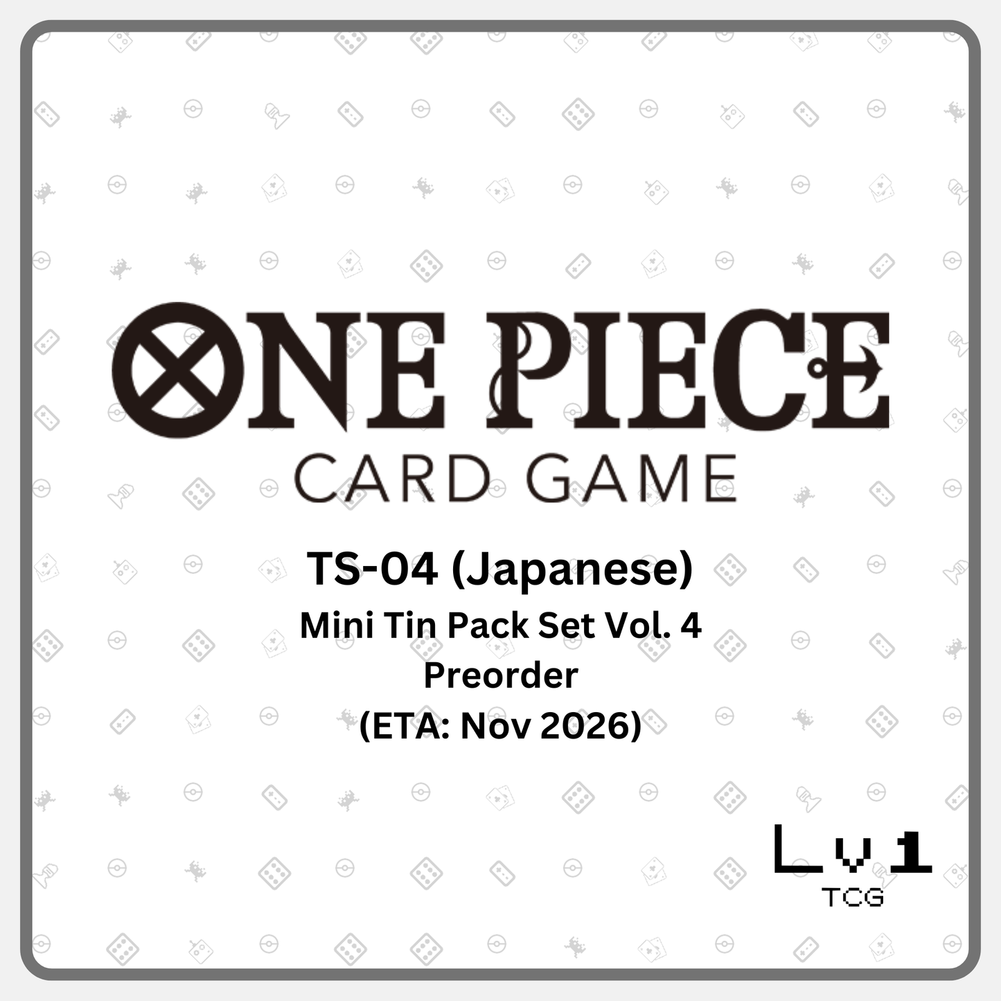 One Piece Japanese TS-04 Mini Tin Pack Set Vol. 4 PREORDER (ETA: Nov 2026)