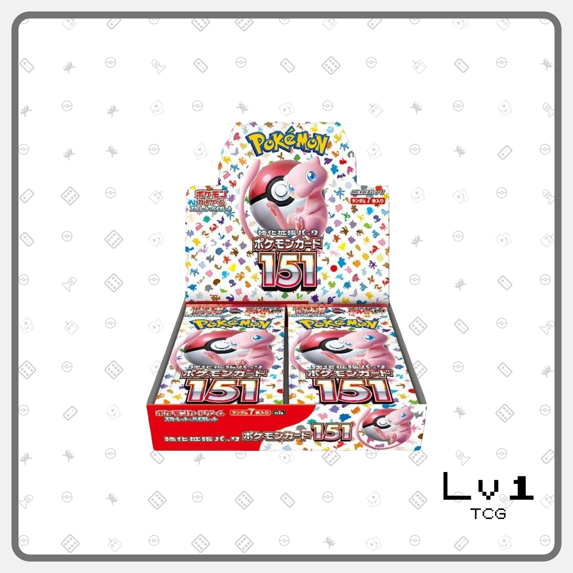 Pokemon Japanese SV2a 151 Collection - Booster Box (20 packs) Level1 TCG Pokemon Japanese SV2a 151 Collection - Booster Box (20 packs) Level1 TCG