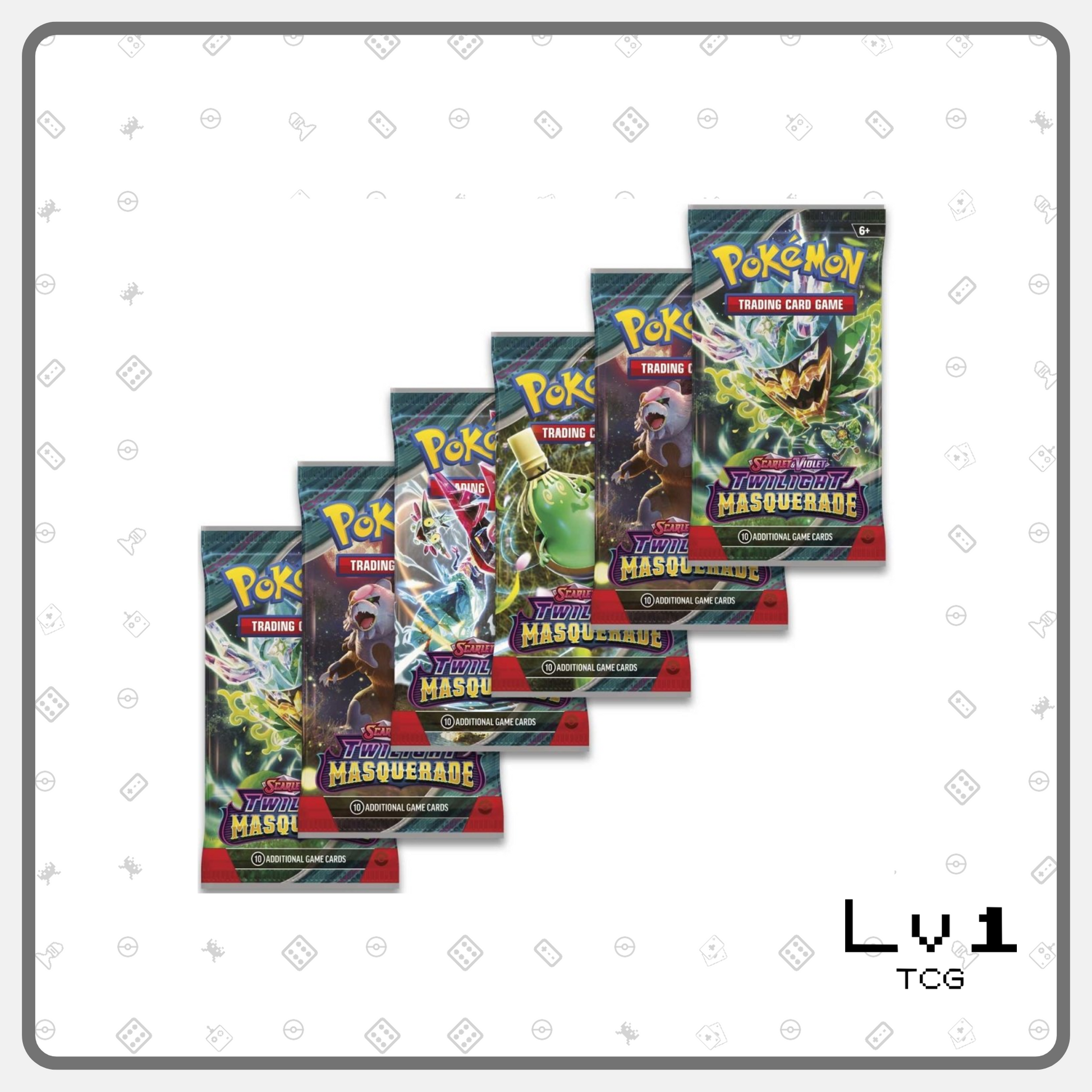 Pokemon SV6 Twilight Masquerade - Booster Bundle (6 Packs) Level1 TCG Pokemon SV6 Twilight Masquerade - Booster Bundle (6 Packs) Level1 TCG
